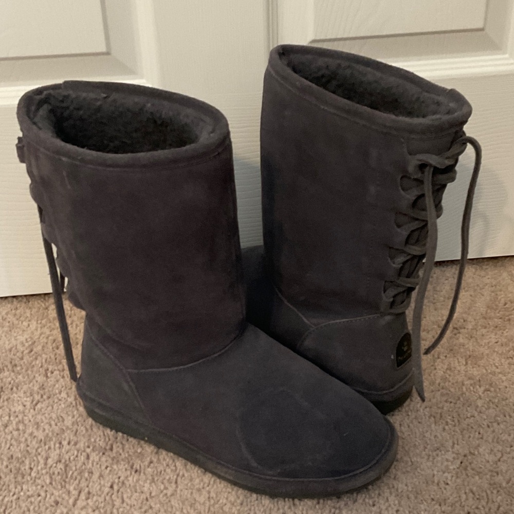 Women's Bearpaw Gray Suede Boots